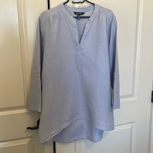 Ellen Tracy linen tunic. Light blue. Size XL